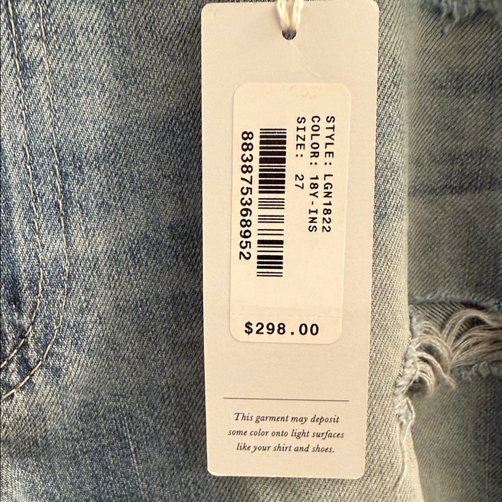 AG Adriano Goldschmied “The Isabelle Side Zip” - Relaxed Distressed Denim Jeans - Picture 3 of 5